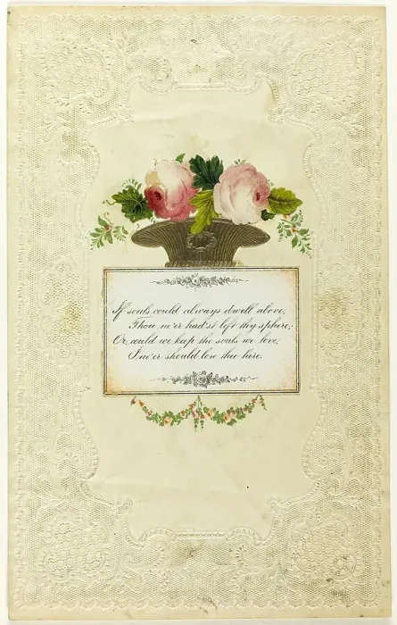 Framed Print : If Souls Could Always Dwell Above (Valentine), 1855 / 60. Creator: H. Dobbs Framed Print : If Souls Could Always Dwell Above (Valentine), 1855 / 60. Creator: H. Dobbs