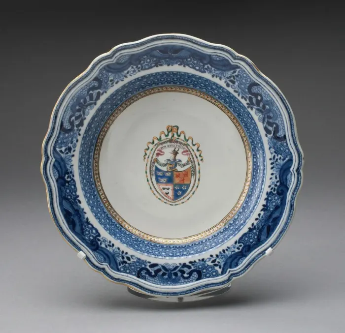 Framed Print : Soup Plate, Jingdezhen, c. 1780. Creator: Jingdezhen Porcelain Framed Print : Soup Plate, Jingdezhen, c. 1780. Creator: Jingdezhen Porcelain