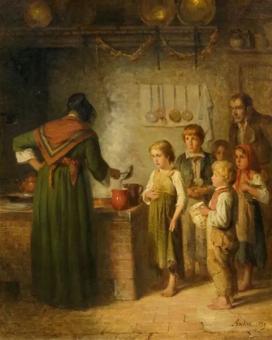 Framed Print : Soup for the Poor, 1859 Framed Print : Soup for the Poor, 1859
