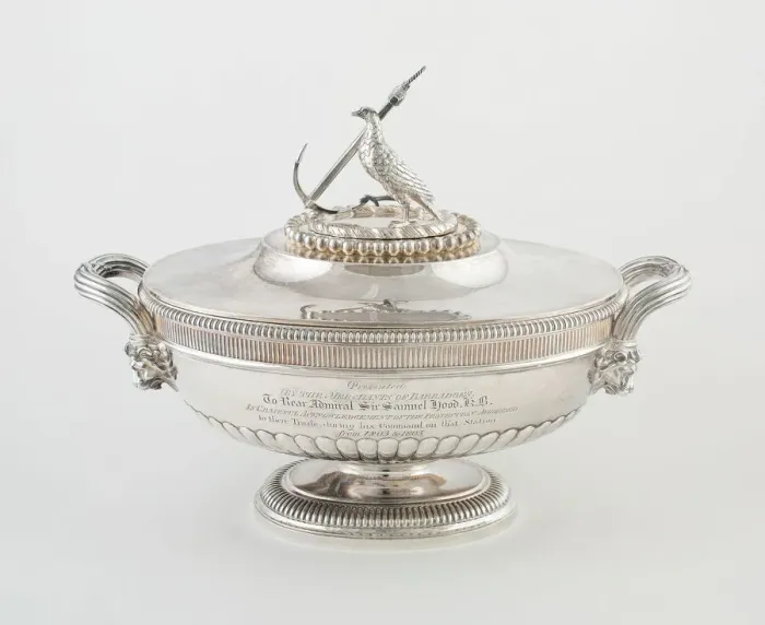 Framed Print : Soup Tureen with Cover from the Hood Service, England, 1806 / 07. Creator: Paul Storr Framed Print : Soup Tureen with Cover from the Hood Service, England, 1806 / 07. Creator: Paul Storr