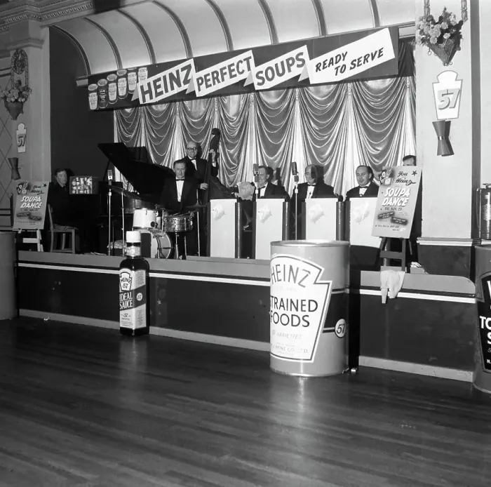 Framed Print : Soupa Dance, Heinz roadshow, Mexborough, South Yorkshire, 1964. Artist: Michael Walters Framed Print : Soupa Dance, Heinz roadshow, Mexborough, South Yorkshire, 1964. Artist: Michael Walters
