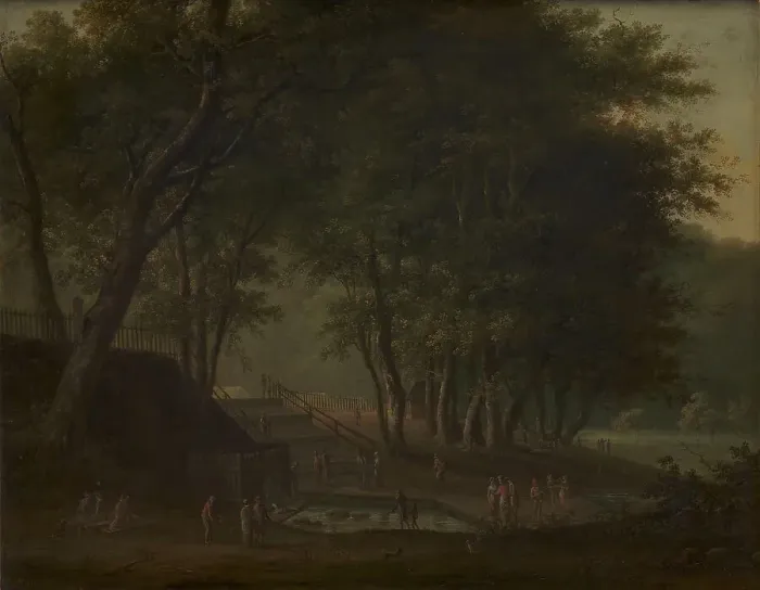 Framed Print : Source of the Kirsten Pils in the the deer park (Dyrehaven), 1798-1809. Creator: Elias Meyer Framed Print : Source of the Kirsten Pils in the the deer park (Dyrehaven), 1798-1809. Creator: Elias Meyer