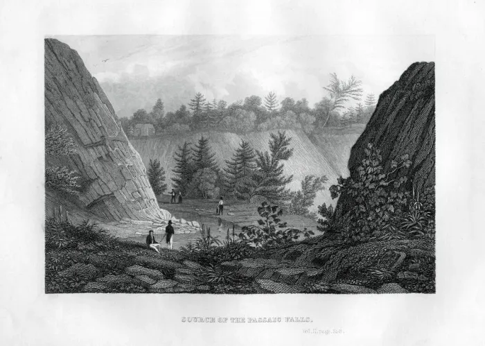 Framed Print : Source of the Passaic Falls, New Jersey, 1855 Framed Print : Source of the Passaic Falls, New Jersey, 1855