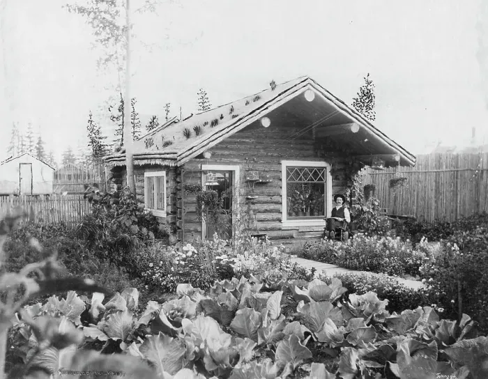 Framed Print : Sourdough's home, 1916. Creator: Unknown Framed Print : Sourdough's home, 1916. Creator: Unknown
