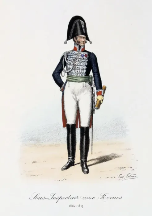 Framed Print : Sous-Inspecteur aux Revues, 1814-17. Artist: Eugene Titeux Framed Print : Sous-Inspecteur aux Revues, 1814-17. Artist: Eugene Titeux