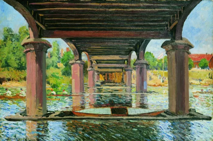 Framed Print : Sous le pont de Hampton Court (Under the Bridge at Hampton Court), 1874 Framed Print : Sous le pont de Hampton Court (Under the Bridge at Hampton Court), 1874