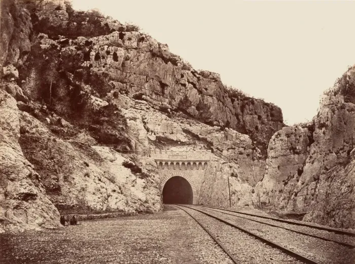 Framed Print : Souterrain de la Nerthe, ca. 1861. Creator: Edouard Baldus Framed Print : Souterrain de la Nerthe, ca. 1861. Creator: Edouard Baldus