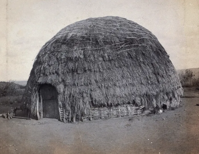 Framed Print : South Africa: an African kraal hut, 1905. Creator: Charles H Simpson Framed Print : South Africa: an African kraal hut, 1905. Creator: Charles H Simpson