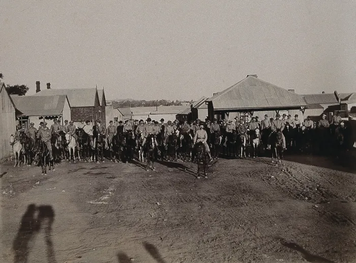 Framed Print : South Africa: the Bettington's Horse unit, 1896. Creator: Barnett. South Africa: the Bettington's Horse unit, 1896. Creator: Barnett Framed Print : South Africa: the Bettington's Horse unit, 1896. Creator: Barnett. South Africa: the Bettington's Horse unit, 1896. Creator: Barnett