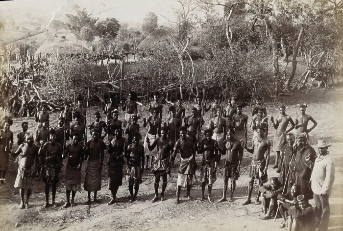 Framed Print : South Africa: the circumcision dance of the Magwamba tribe, Northern Transvaal, 1888. Creator: Henri Ferdinand Gros Framed Print : South Africa: the circumcision dance of the Magwamba tribe, Northern Transvaal, 1888. Creator: Henri Ferdinand Gros