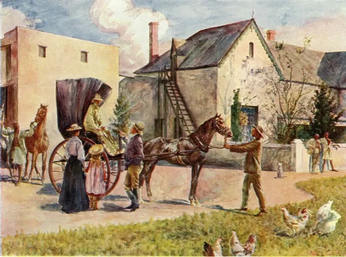 Framed Print : A South African Farm, 1911. Creator: Unknown Framed Print : A South African Farm, 1911. Creator: Unknown
