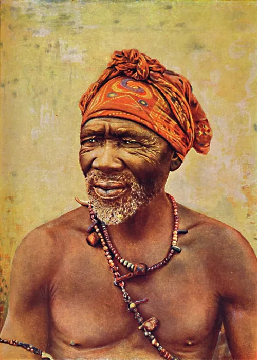Framed Print : A South African medicine man, 1912. Creator: GW Wilson and Company Framed Print : A South African medicine man, 1912. Creator: GW Wilson and Company
