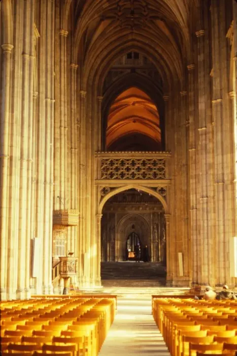 Framed Print : South Aisle in Canterbury Cathedral, Wngland, 20th century. Artist: CM Dixon Framed Print : South Aisle in Canterbury Cathedral, Wngland, 20th century. Artist: CM Dixon