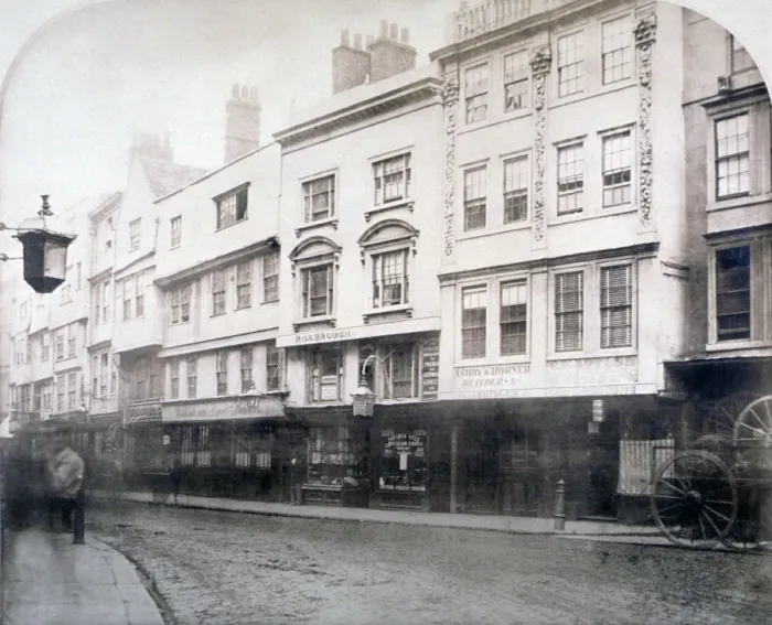 Framed Print : South side of Aldgate (street), showing nos 6-9, City of London, 1872 Framed Print : South side of Aldgate (street), showing nos 6-9, City of London, 1872