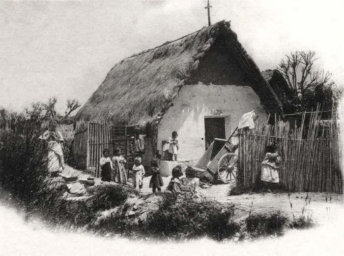 Framed Print : A South American shack, c1900s Framed Print : A South American shack, c1900s