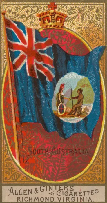 Framed Print : South Australia, from Flags of All Nations, Series 2 (N10) for Allen & Framed Print : South Australia, from Flags of All Nations, Series 2 (N10) for Allen &
