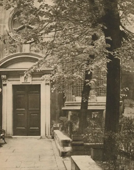 Framed Print : South Door of the Church of St. Mary Aldermanbury, c1935. Creator: Walter Benington Framed Print : South Door of the Church of St. Mary Aldermanbury, c1935. Creator: Walter Benington