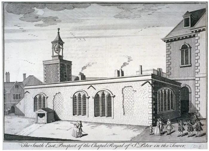 Framed Print : South-east view of the Chapel of St Peter ad Vincula, Tower of London, c1737. Artist Framed Print : South-east view of the Chapel of St Peter ad Vincula, Tower of London, c1737. Artist