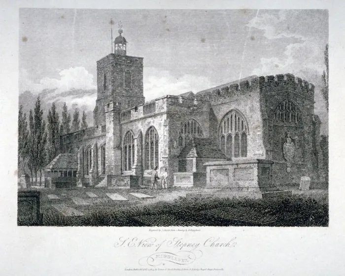 Framed Print : South-east view of the Church of St Dunstan, Stepney, London, 1804 Framed Print : South-east view of the Church of St Dunstan, Stepney, London, 1804