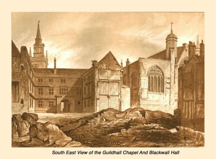 Framed Print : South East View Guildhall Chapel and Blackwell Hall, 1886 Framed Print : South East View Guildhall Chapel and Blackwell Hall, 1886