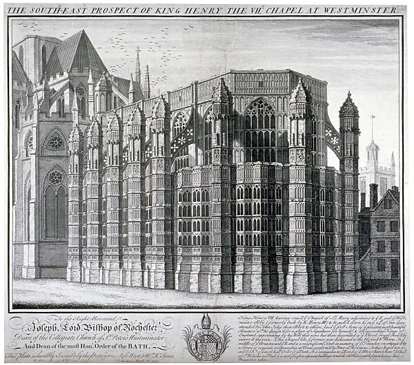 South-east view of King Henry VIIs chapel at Westminster Abbey, London, 1739. Artist