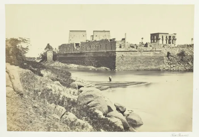 Framed Print : South End of the Island of Philae, 1857. Creator: Francis Frith Framed Print : South End of the Island of Philae, 1857. Creator: Francis Frith