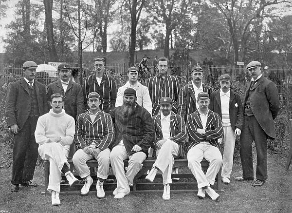South of England XI cricket team vs The Australians, c1899. Artist: Russell & Sons