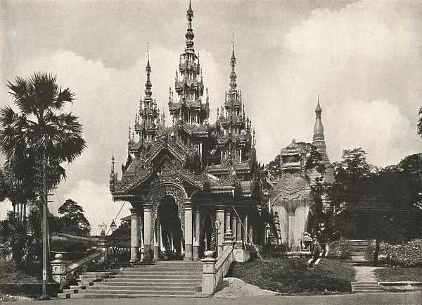 South Entrance to Shwe Dagon Pagoda, Rangoon, 1900. Creator: Unknown