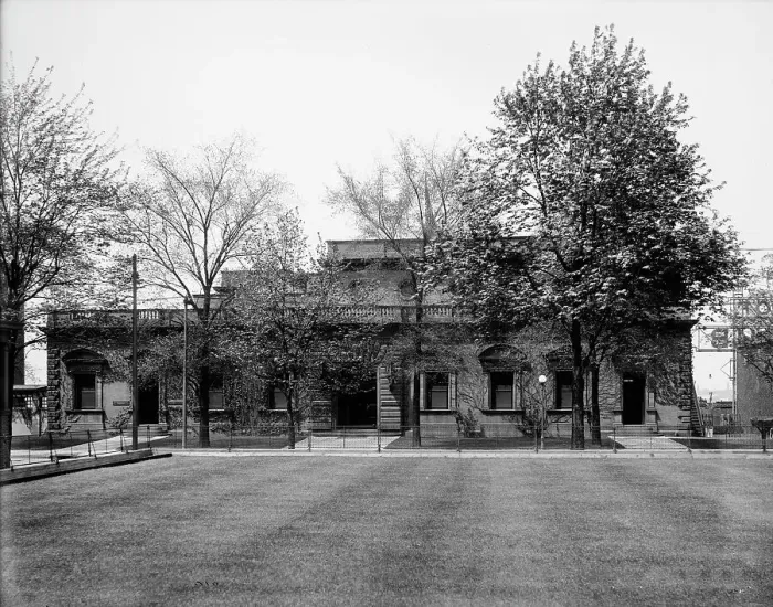 Framed Print : South front, offices, Hiram Walker & Sons, Walkerville, Ont. between 1905 and 1915. Creator: Unknown. South front, offices, Hiram Walker & Sons, Walkerville, Ont. between 1905 and 1915. Creator: Unknown Framed Print : South front, offices, Hiram Walker & Sons, Walkerville, Ont. between 1905 and 1915. Creator: Unknown. South front, offices, Hiram Walker & Sons, Walkerville, Ont. between 1905 and 1915. Creator: Unknown