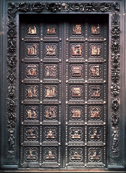 South Gate of the Baptistery of Florence Cathedral, designed by Andrea Pisano