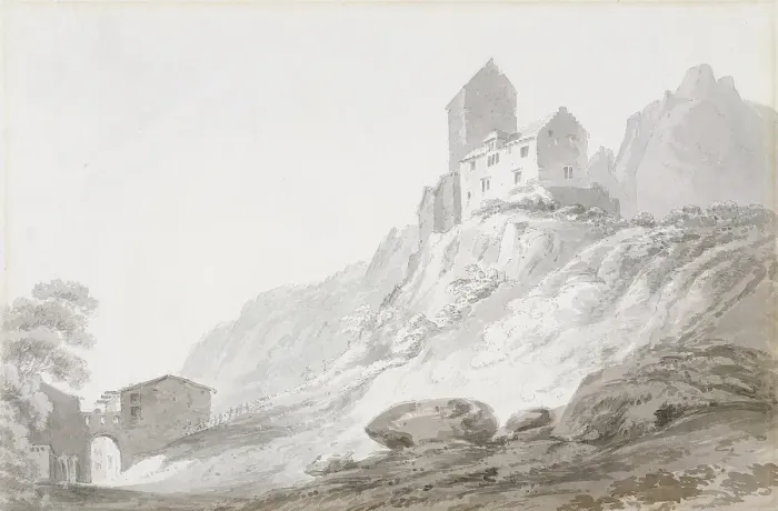 Framed Print : South Gate of Sargans, 1794-1797. Creators: JMW Turner, Thomas Girtin Framed Print : South Gate of Sargans, 1794-1797. Creators: JMW Turner, Thomas Girtin