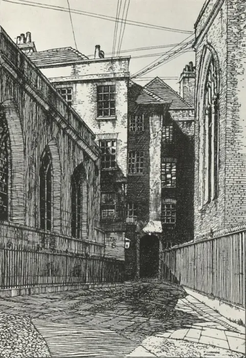 Framed Print : South side of the hall at Cliffords Inn in the City of London, c1903, (1934). Creator Framed Print : South side of the hall at Cliffords Inn in the City of London, c1903, (1934). Creator