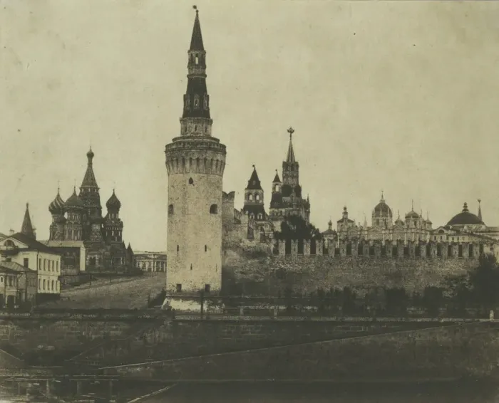 Framed Print : South Front of the Kremlin from the Old Bridge, 1852. Creator: Roger Fenton Framed Print : South Front of the Kremlin from the Old Bridge, 1852. Creator: Roger Fenton