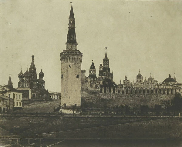 South Front of the Kremlin from the Old Bridge, 1852. Creator: Roger Fenton