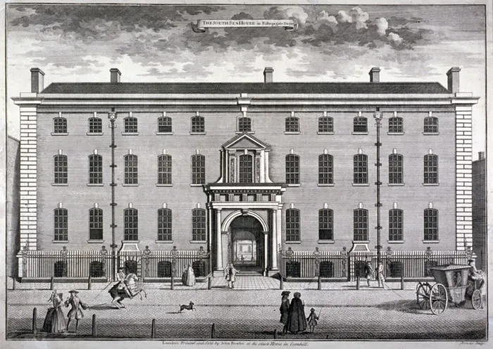 Framed Print : South Sea House, Bishopsgate, City of London, c1750 Framed Print : South Sea House, Bishopsgate, City of London, c1750