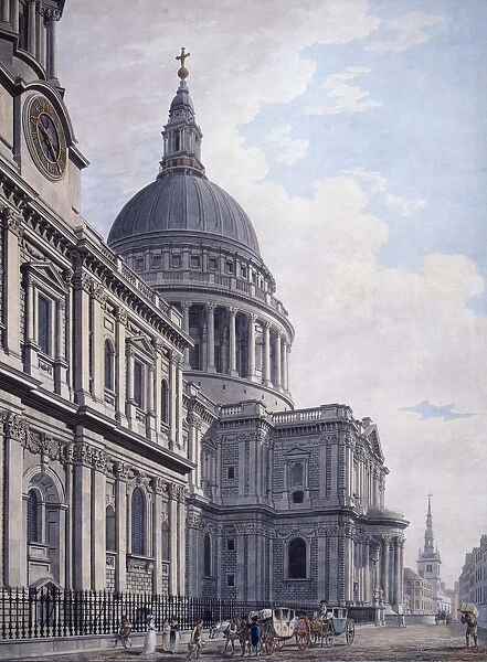 South side of St Pauls Cathedral, London, 1765. Artist: James Malton