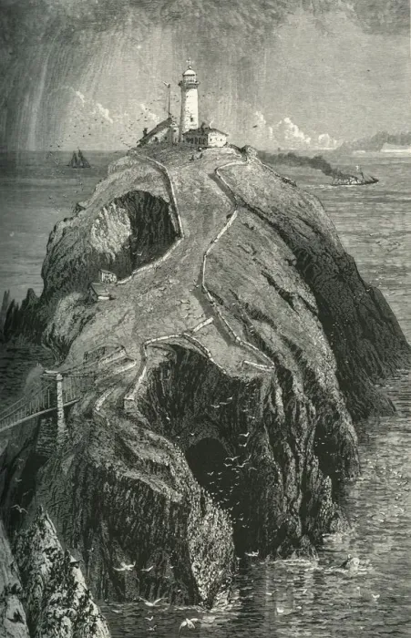 Framed Print : South Stack Lighthouse, Holyhead, c1870 Framed Print : South Stack Lighthouse, Holyhead, c1870
