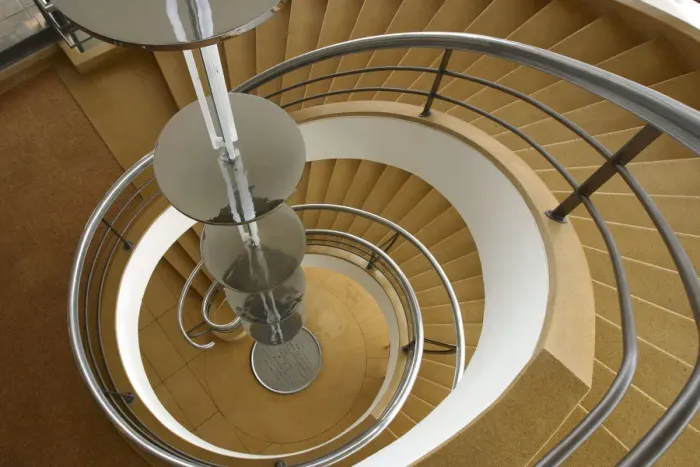 Framed Print : South staircase, De La Warr Pavilion, Bexhill on Sea, East Sussex Framed Print : South staircase, De La Warr Pavilion, Bexhill on Sea, East Sussex