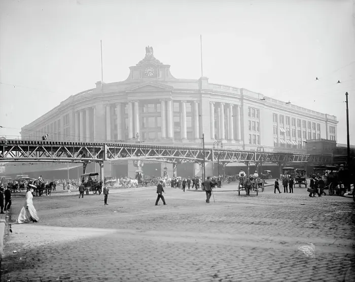 Framed Print : South Station, Boston, Mass. c1905. Creator: Unknown Framed Print : South Station, Boston, Mass. c1905. Creator: Unknown