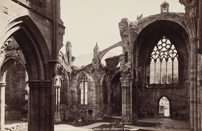 Framed Print : South Transept, Melrose Abbey, between 1870 and 1880. Creator: George Washington Wilson