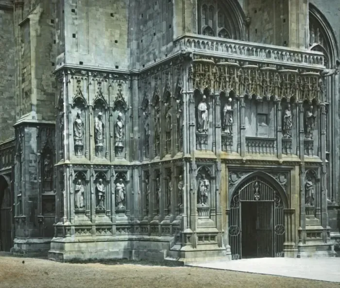 Framed Print : South West Porch, Canterbury Cathedral, c1890. Creator: Unknown Framed Print : South West Porch, Canterbury Cathedral, c1890. Creator: Unknown