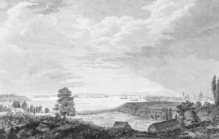 Framed Print : A South West View of the City of New York, in North America, ca. 1768 Framed Print : A South West View of the City of New York, in North America, ca. 1768