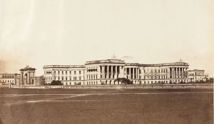 Framed Print : South West View of Government House, Calcutta, 1858-61. Creator: Unknown Framed Print : South West View of Government House, Calcutta, 1858-61. Creator: Unknown