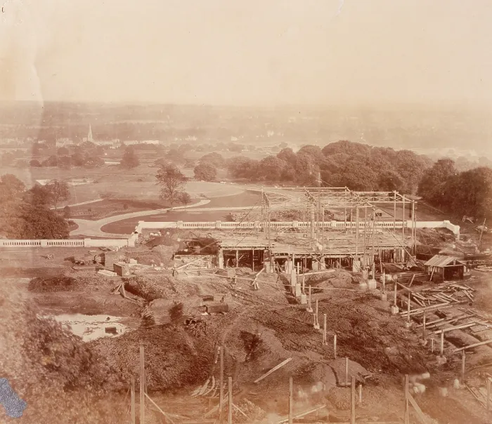 Framed Print : The South Wing - seen from the Palace, Crystal Palace, Sydenham, 1852-1854 Framed Print : The South Wing - seen from the Palace, Crystal Palace, Sydenham, 1852-1854