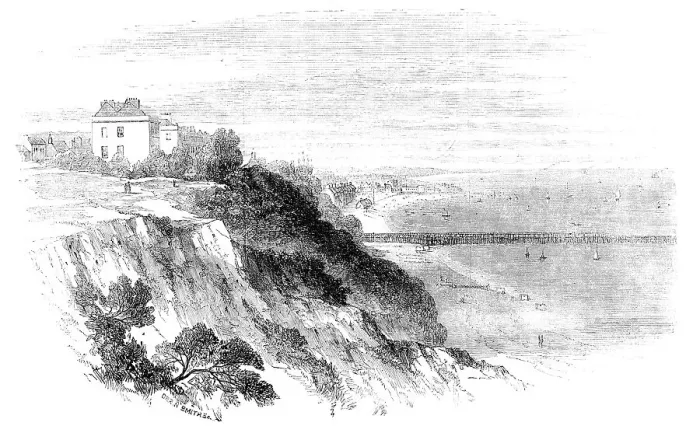 Framed Print : Southend and Pier, 1856. Creator: Harvey Orrin Smith Framed Print : Southend and Pier, 1856. Creator: Harvey Orrin Smith