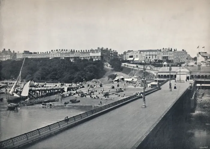 Framed Print : Southend - From the Pier, 1895 Framed Print : Southend - From the Pier, 1895