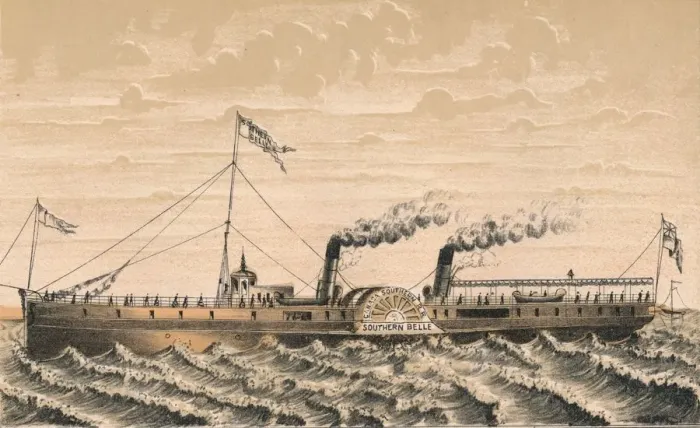 Framed Print : Southern Belle Between Toronto, Niagara and Buffalo... mid-late 19th century. Creator: Unknown Framed Print : Southern Belle Between Toronto, Niagara and Buffalo... mid-late 19th century. Creator: Unknown