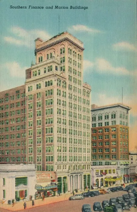 Framed Print : Southern Finance and Marion Buildings, Auguata, Georgia, 1943 Framed Print : Southern Finance and Marion Buildings, Auguata, Georgia, 1943