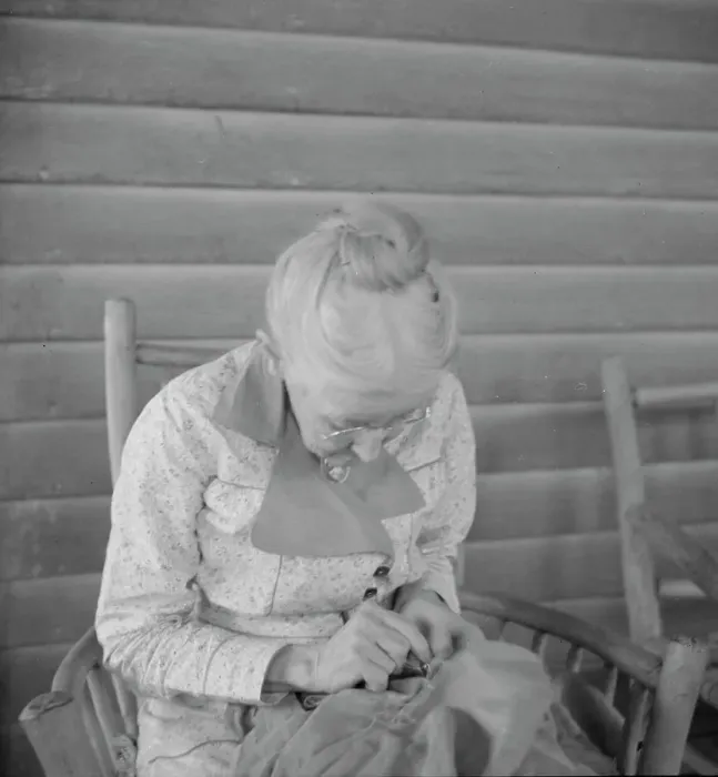 Framed Print : Southern lady of the old school on veranda...at the Wray Plantation, Georgia, 1937. Creator: Dorothea Lange Framed Print : Southern lady of the old school on veranda...at the Wray Plantation, Georgia, 1937. Creator: Dorothea Lange