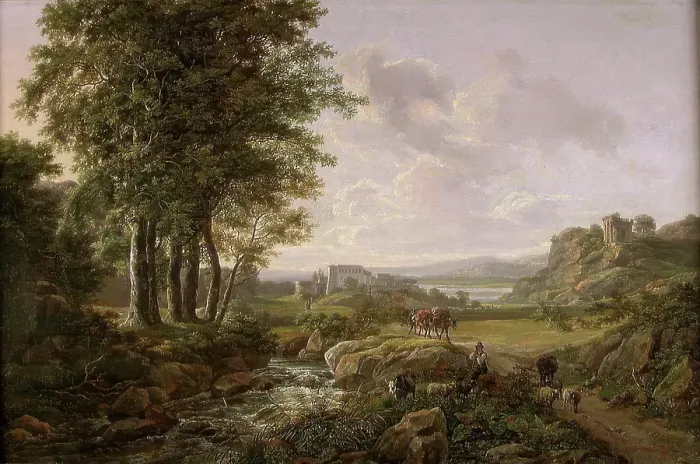 Framed Print : Southern Landscape, 1818. Creator: Johan Christian Dahl Framed Print : Southern Landscape, 1818. Creator: Johan Christian Dahl